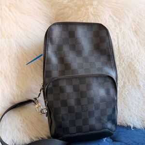 LOUIS VUITTON Avenue Sling Bag Damier Graphite Backpack shoulder